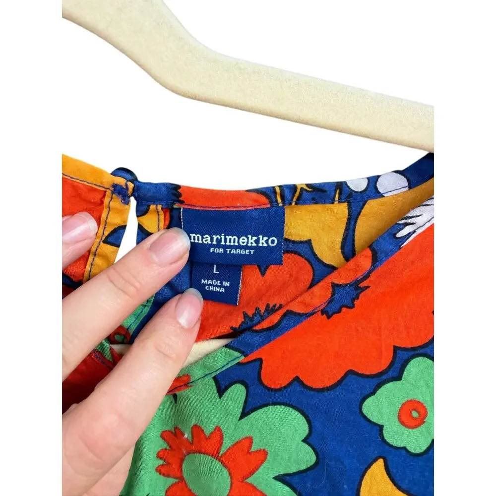 Marimekko for Target Vintage Inspired Floral Pocket Shift Dress Girls L